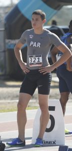 Fabrizio Aquino (15), velocista paraguayo.